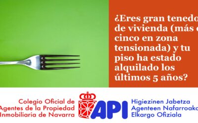 ¿Eres gran tenedor (más de 5 viviendas en zona tensionada) y tu piso ha estado alquilado los últimos 5 años?